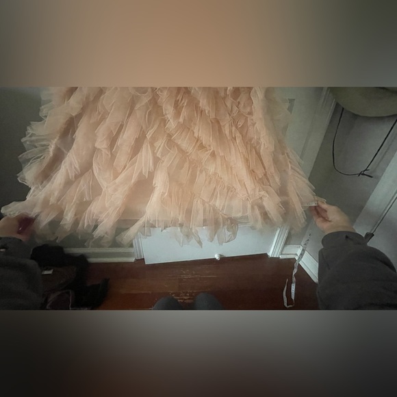 MARCHESA NOTTE
Floral Embroidered Ruffle-Hem Halter Gown - Picture 8 of 11